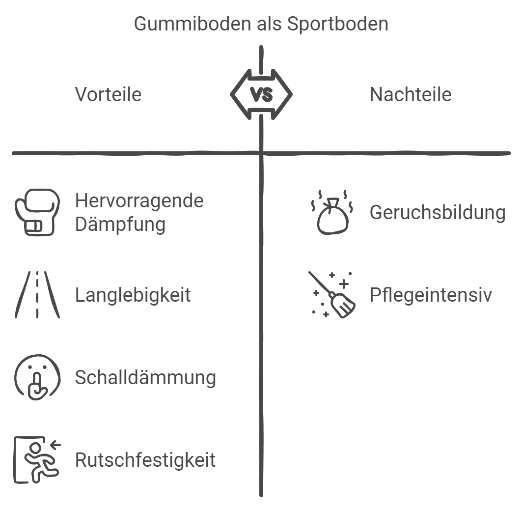 Gummiboden als Sportboden