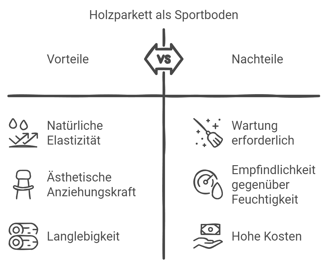 Holzparkett als Sportboden